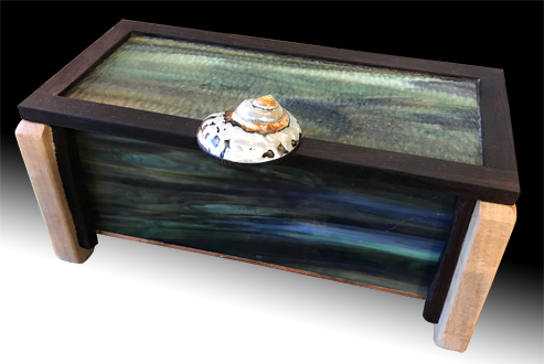 Glass and wood box